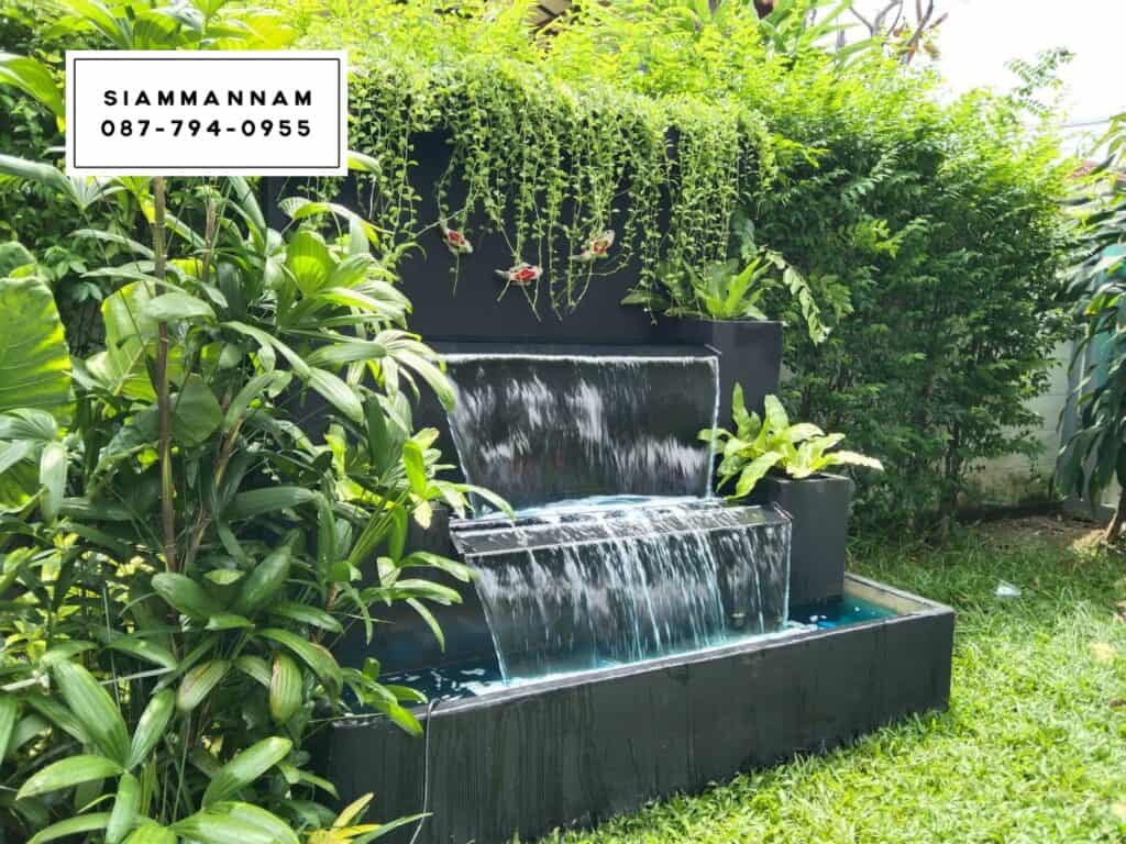 ม่านน้ำตก แต่งสวน